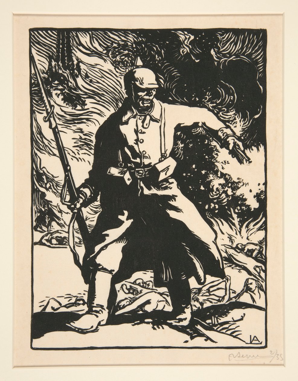 O Soldado Prussiano, de A Guerra de 1914, primeira série, nº. 10 de Auguste Lepere