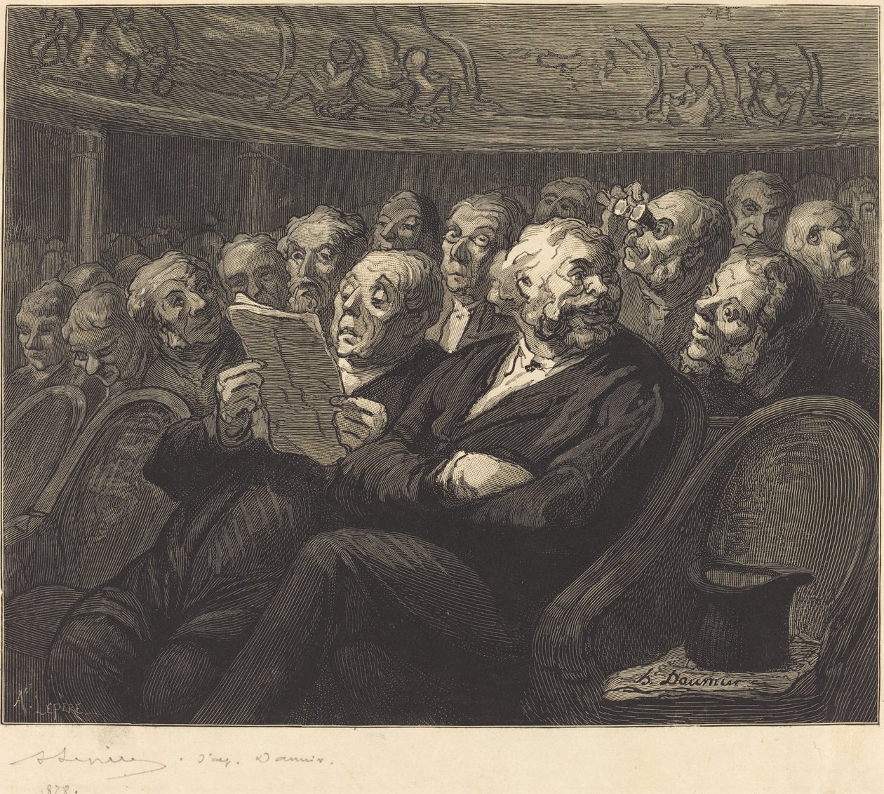 Os assentos da orquestra, 1878. de Auguste Lepere