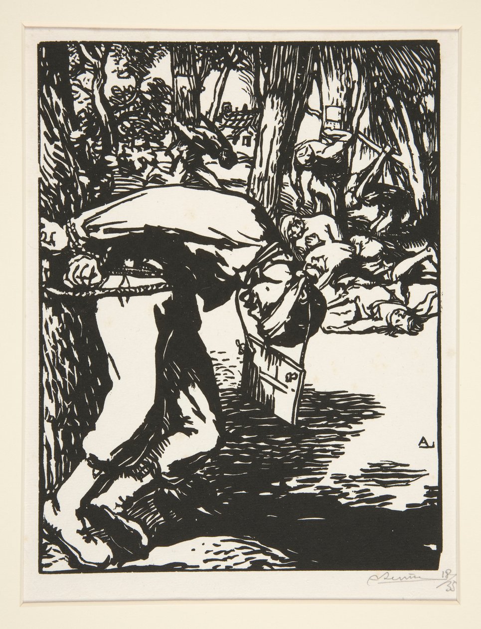 Les Francs-Tireurs (Sharpshooters), de La Guerre de 1914, primeira série, nº 11 de Auguste Lepere