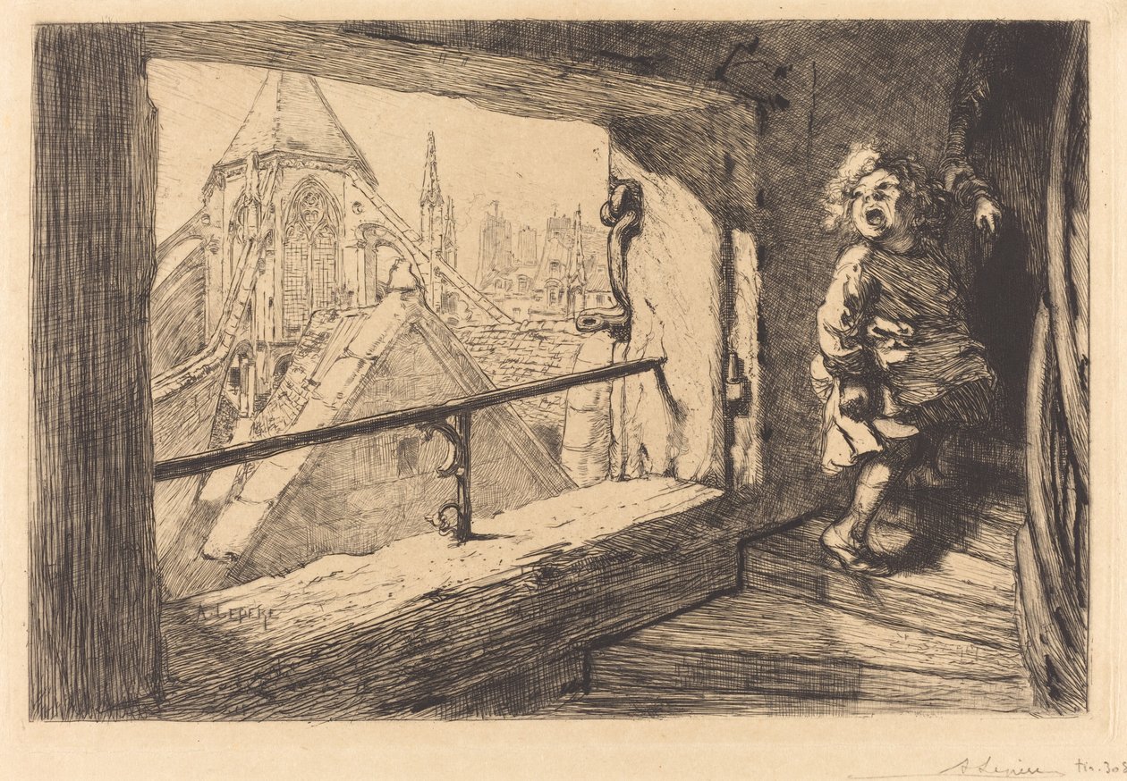 Os telhados de Saint-Severin de Auguste Lepere