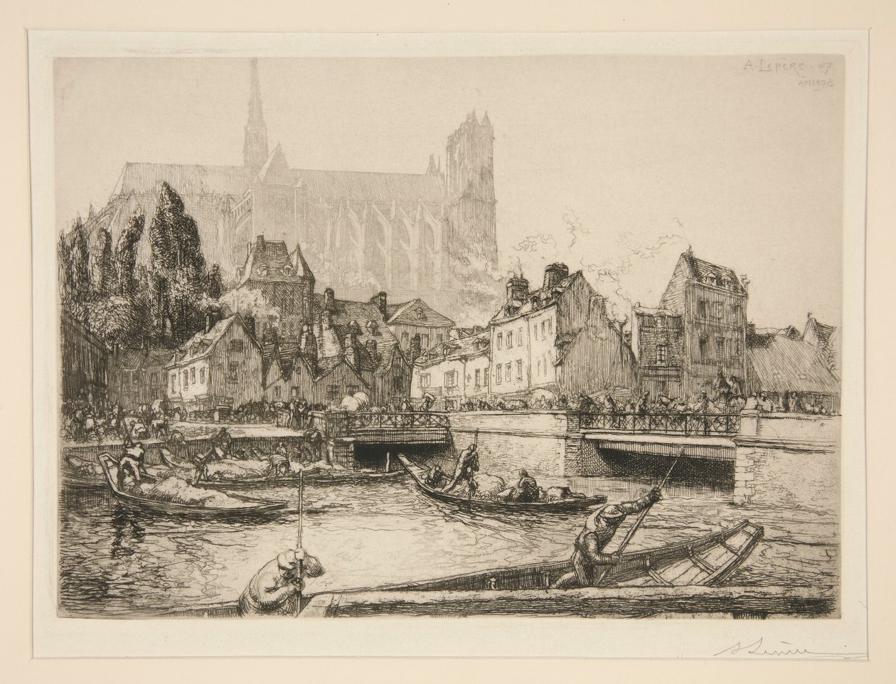 Mercado de legumes em Amiens Amiens (Mercado de Vegetais em Amiens) de Auguste Lepere