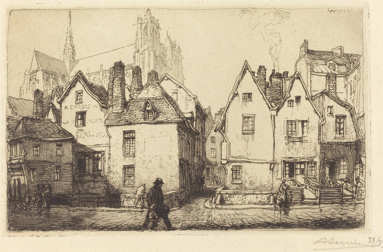 Casas antigas em Amiens de Auguste Lepere