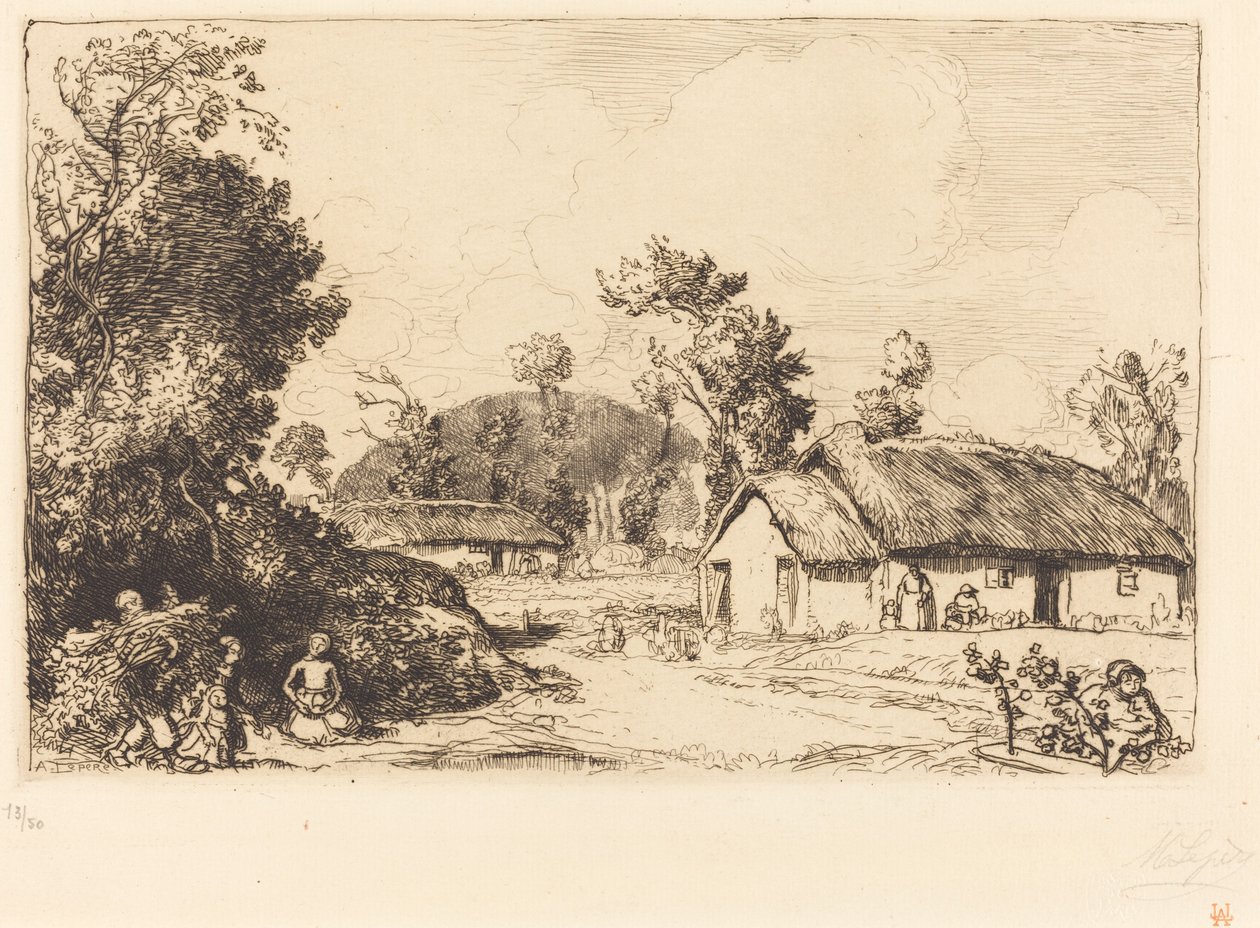 Passatempo de descanso, Vendee (Le jeu du reposoir, Vendee) de Auguste Lepere