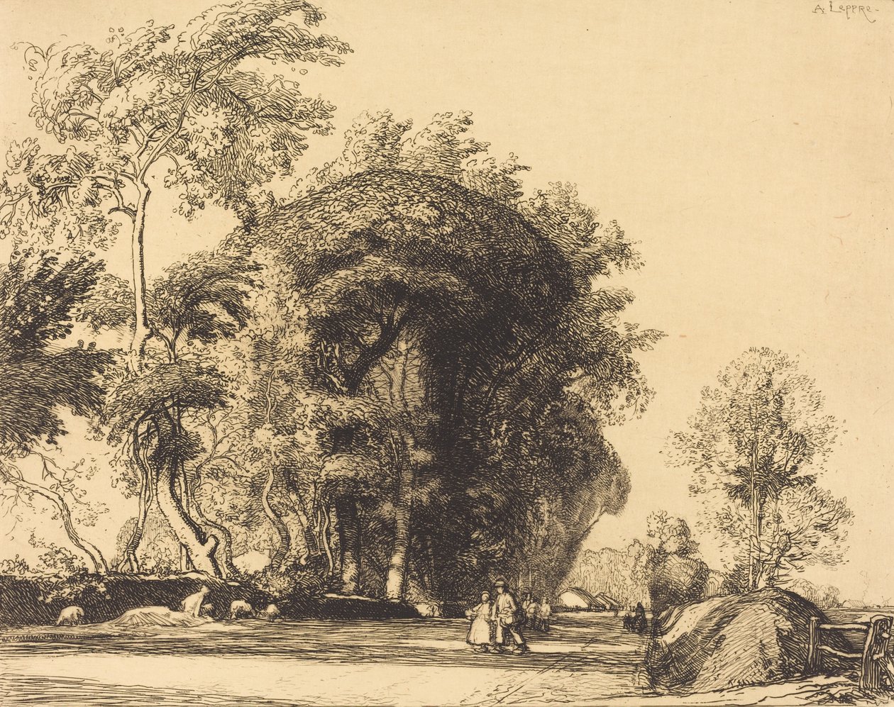 Caminho de St.-Gilles, St.-Jean-de-Monts A estrada de St.-Gilles, St.-Jean-de-Monts, 1911. de Auguste Lepere