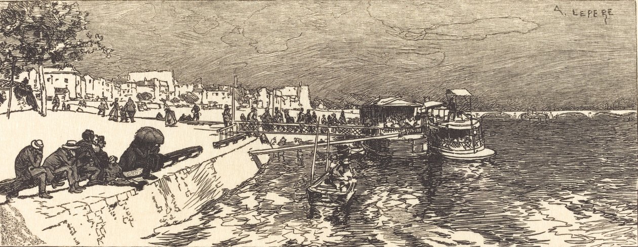 Cais em Bercy Embarcadere a Bercy, 1890. de Auguste Lepere