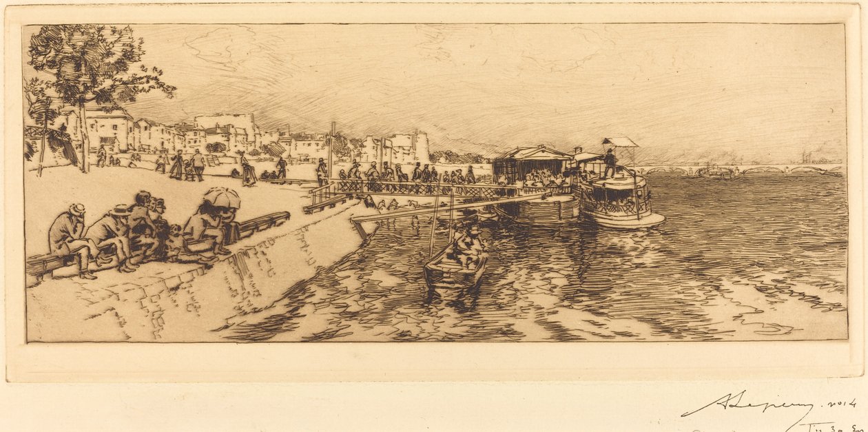 Cais de Bercy (Embarcadere, Quai de Bercy) de Auguste Lepere