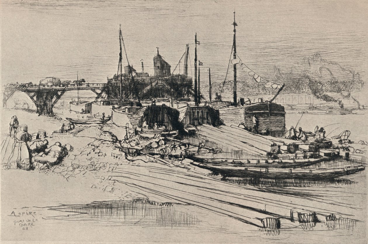 Depósito público de resíduos, Quai de la Gare, 1915 de Auguste Louis Lepère