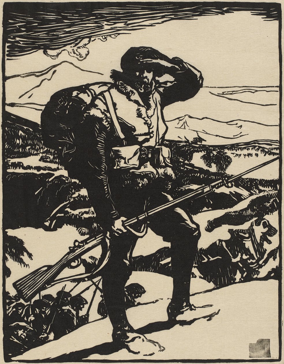Olhando para a planície do Reno de Auguste Lepere