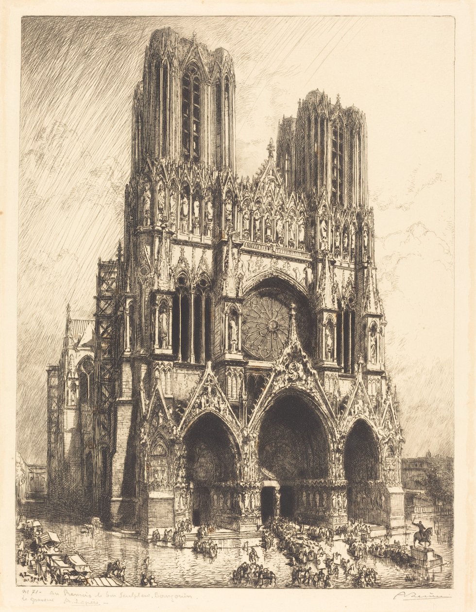 Catedral de Reims (Catedral de Reims) de Auguste Lepere