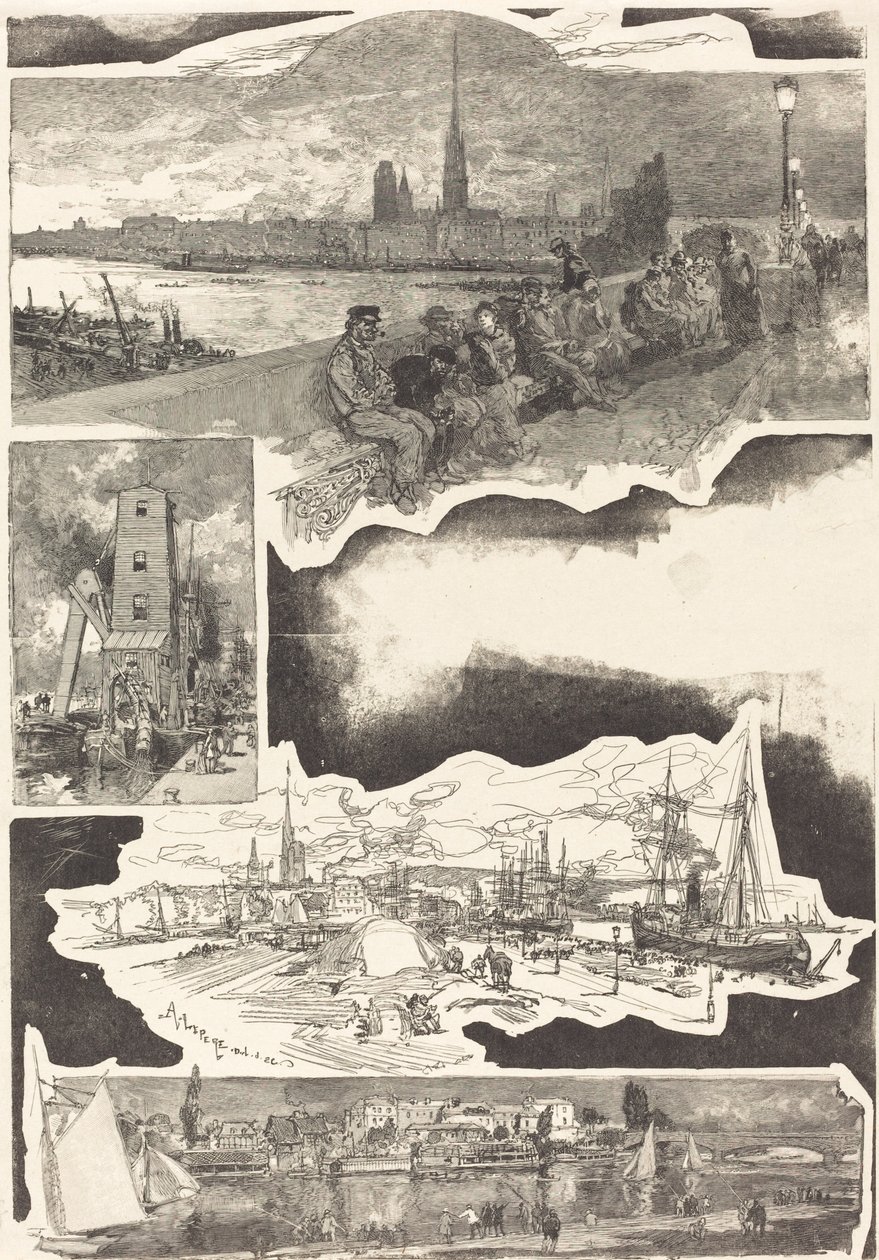 Ruão, 1888. de Auguste Lepere