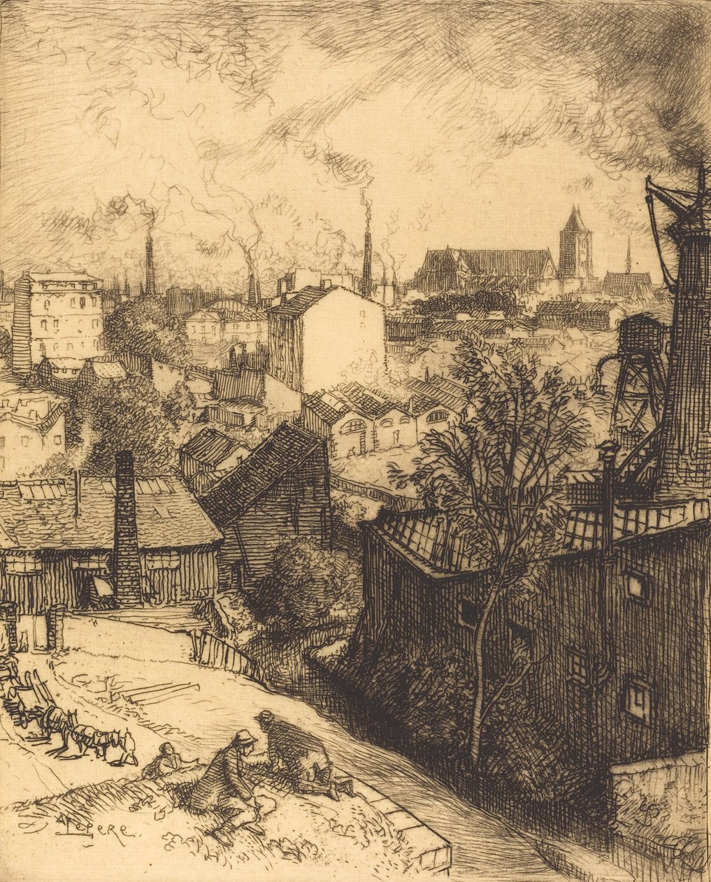 Lembrança de St. Denis Lembrança de Saint-Denis. de Auguste Lepere