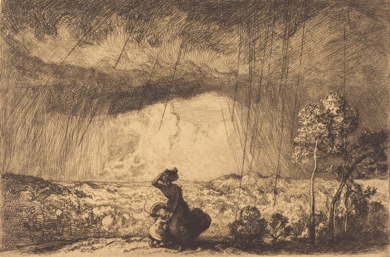 Tempestade na Duna, Vendéia Tempestade na Duna, Vendéia. de Auguste Lepere