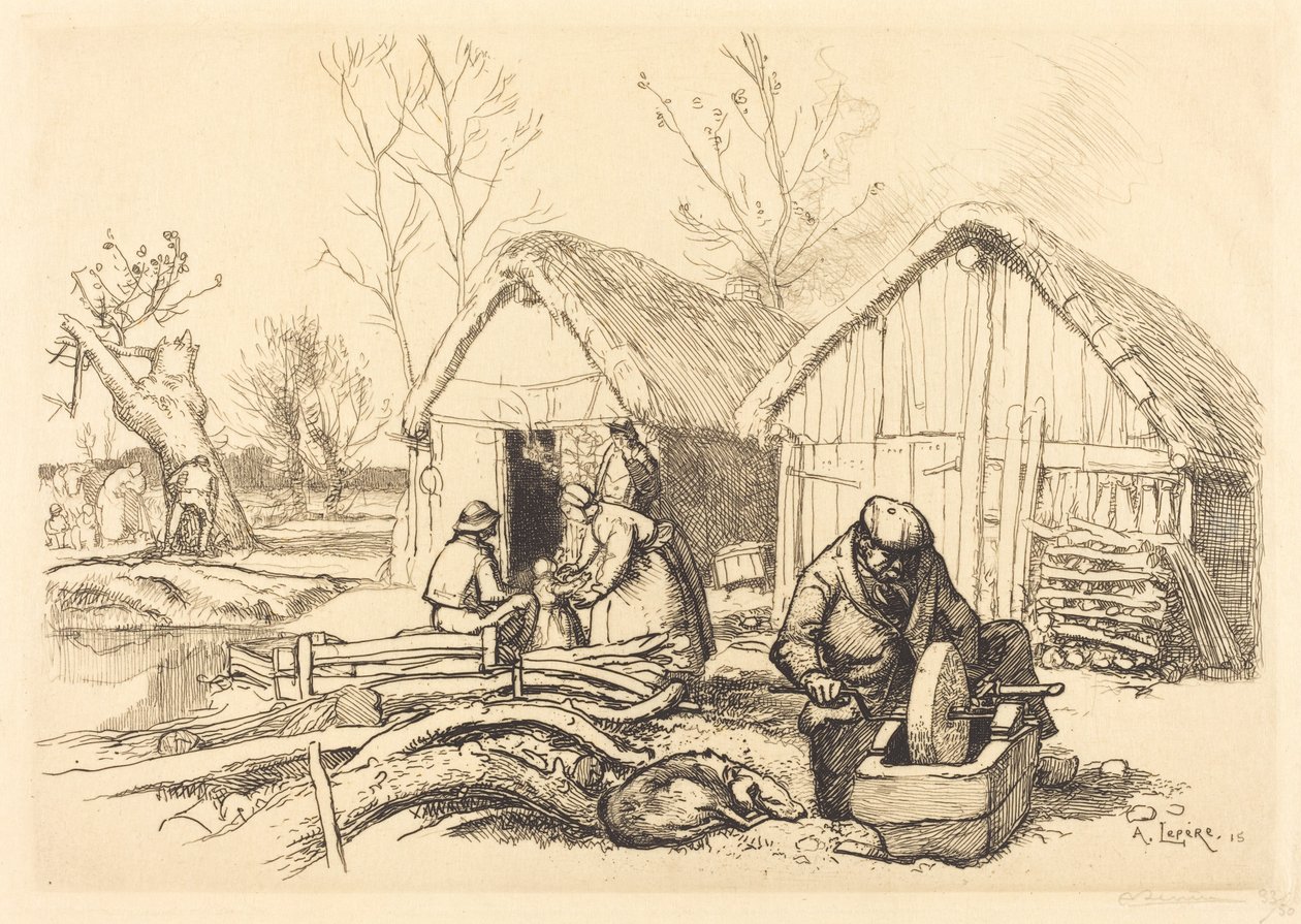 A Casa do Lenhador, Vendee La maison du bucheron, Vendee, 1915. de Auguste Lepere