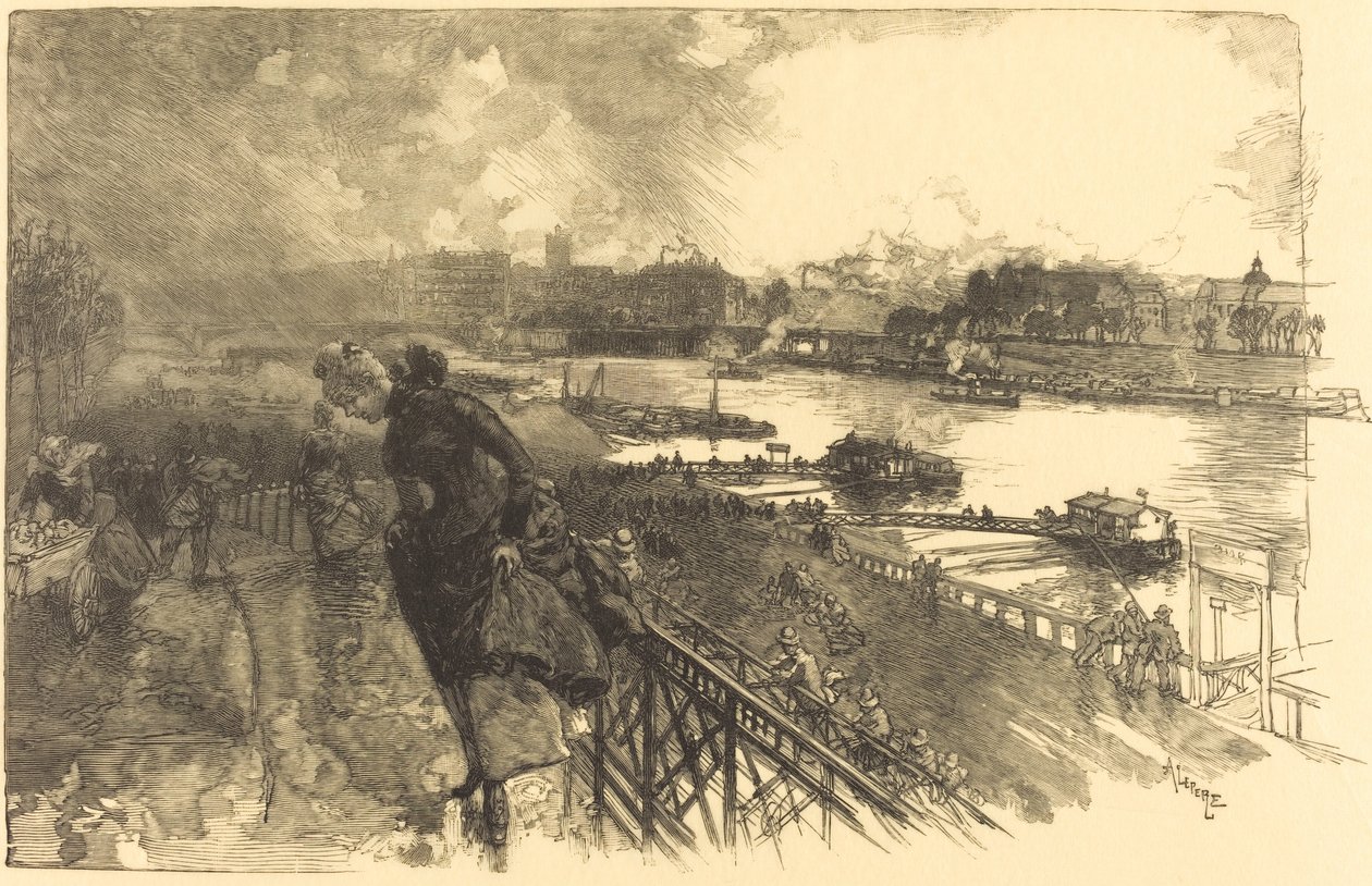 O Sena perto da Ponte Austerlitz de Auguste Lepere