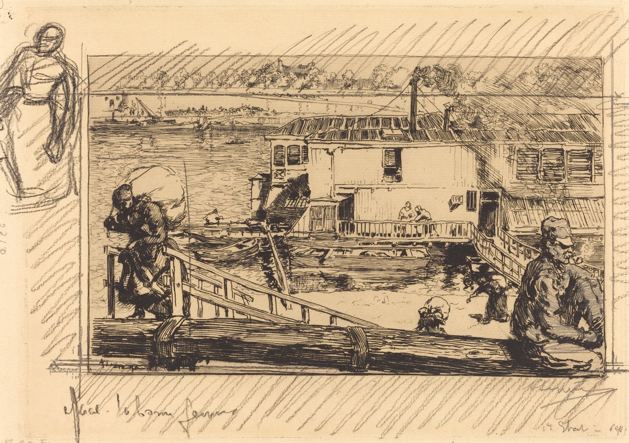 A Lavanderia A Lavanderia, 1891. de Auguste Lepere