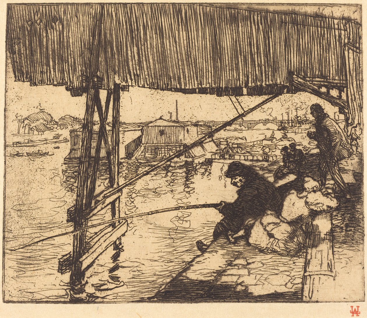 Under the Bridge of Bercy (Sous le pont de Bercy) de Auguste Lepere