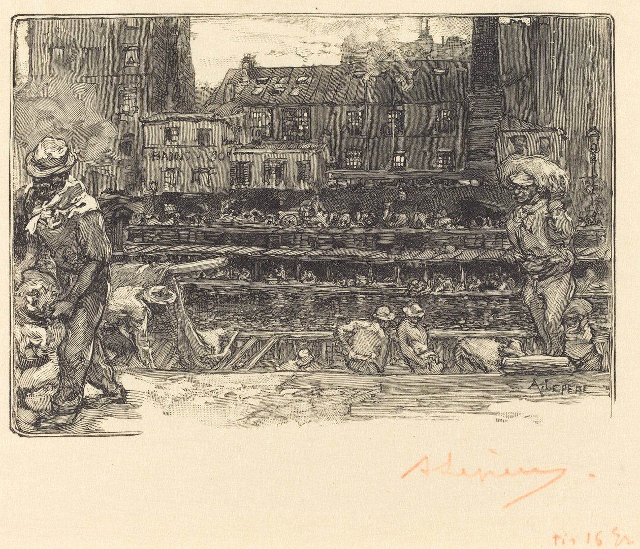 Desembarque, Canal St. Martin de Auguste Lepere