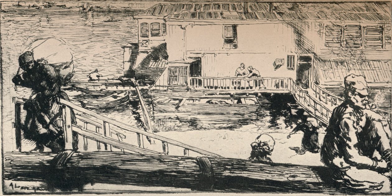 Barco de lavagem, 1915 de Auguste Louis Lepère
