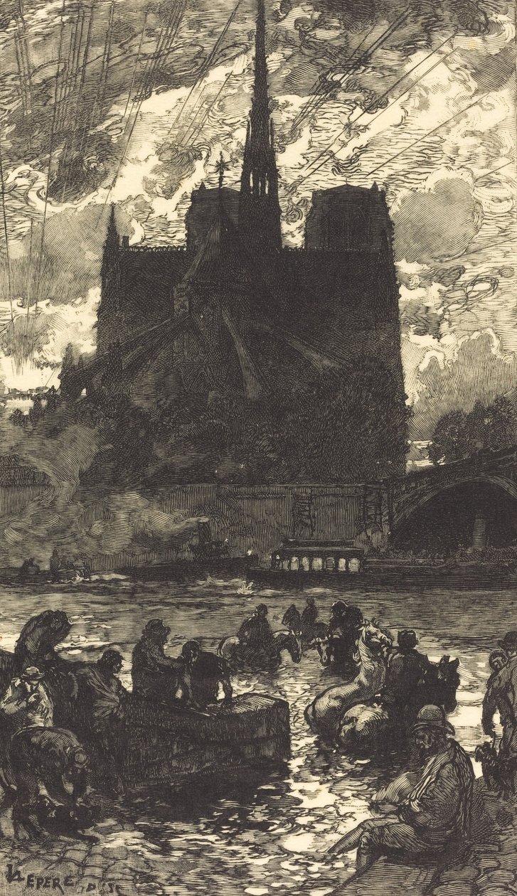 Bebedouro atrás de Notre-Dame L