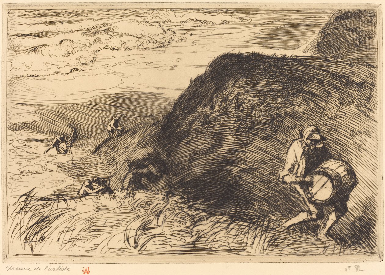 Wreckers, Saint-Jean-de-Monts (saqueadores de destroços, Saint-Jean-de-Monts) de Auguste Lepere