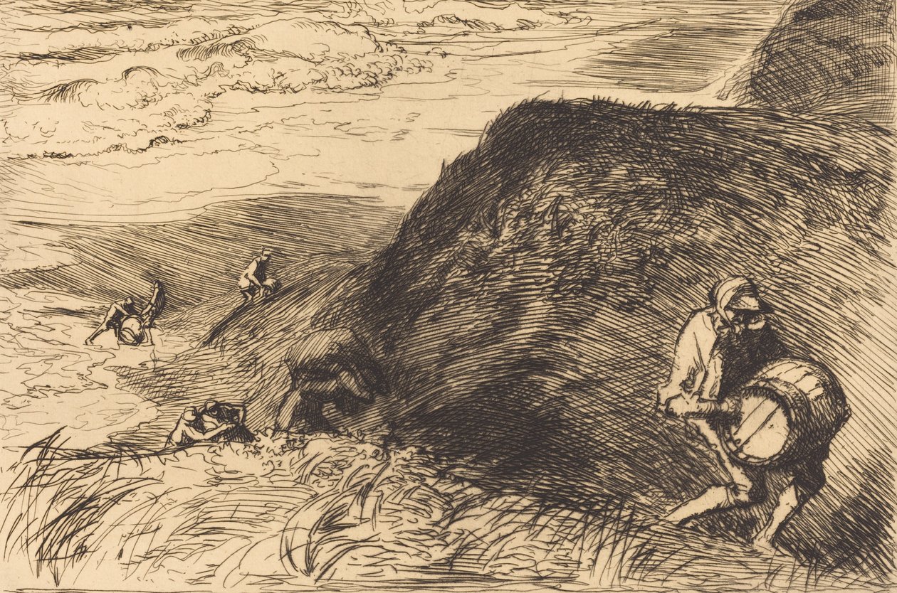 Naufrágios, Saint-Jean-de-Monts Saqueadores de naufrágios, Saint-Jean-de-Monts, 1915. de Auguste Lepere