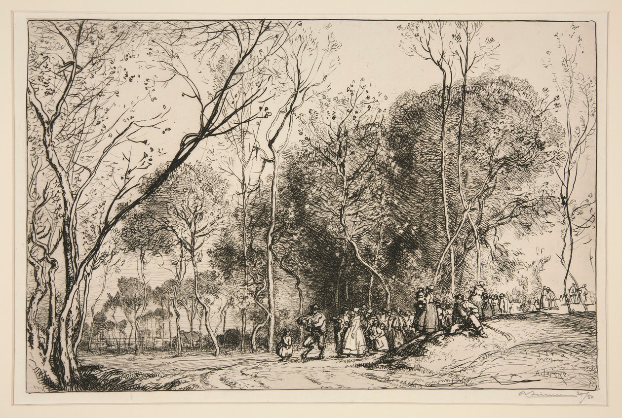 ?t? de la Saint-Martin, la noce qui passe (Vendéia) (Verão em Saint-Martin, as Núpcias Passadas [Vendéia]) de Auguste Lepere