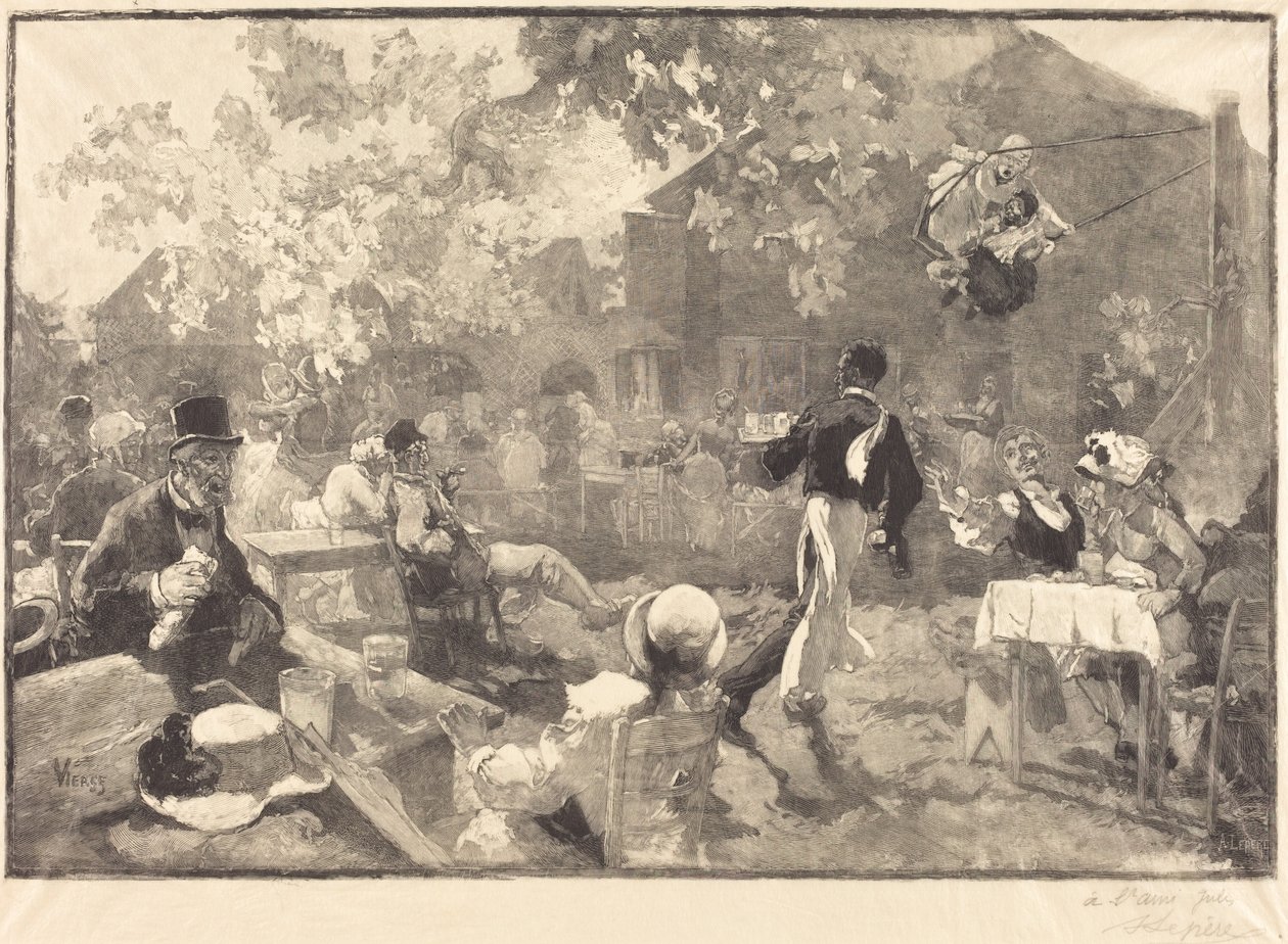 Au coq des bruyeres de Auguste Lepère after Daniel Vierge
