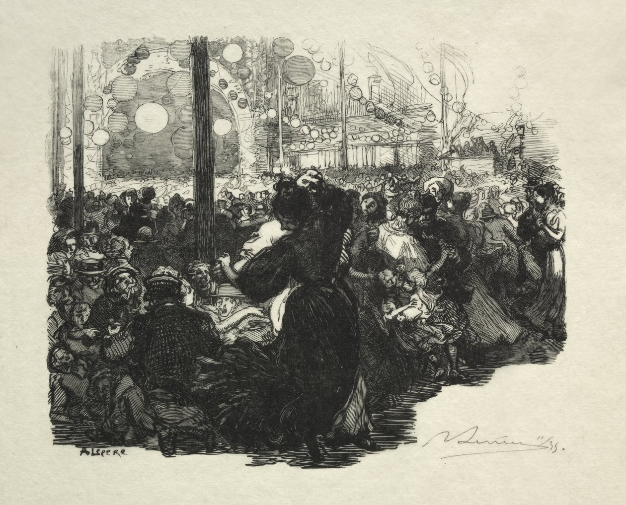 14 de julho, Rue de Belleville, 10h de Auguste Louis Lepère