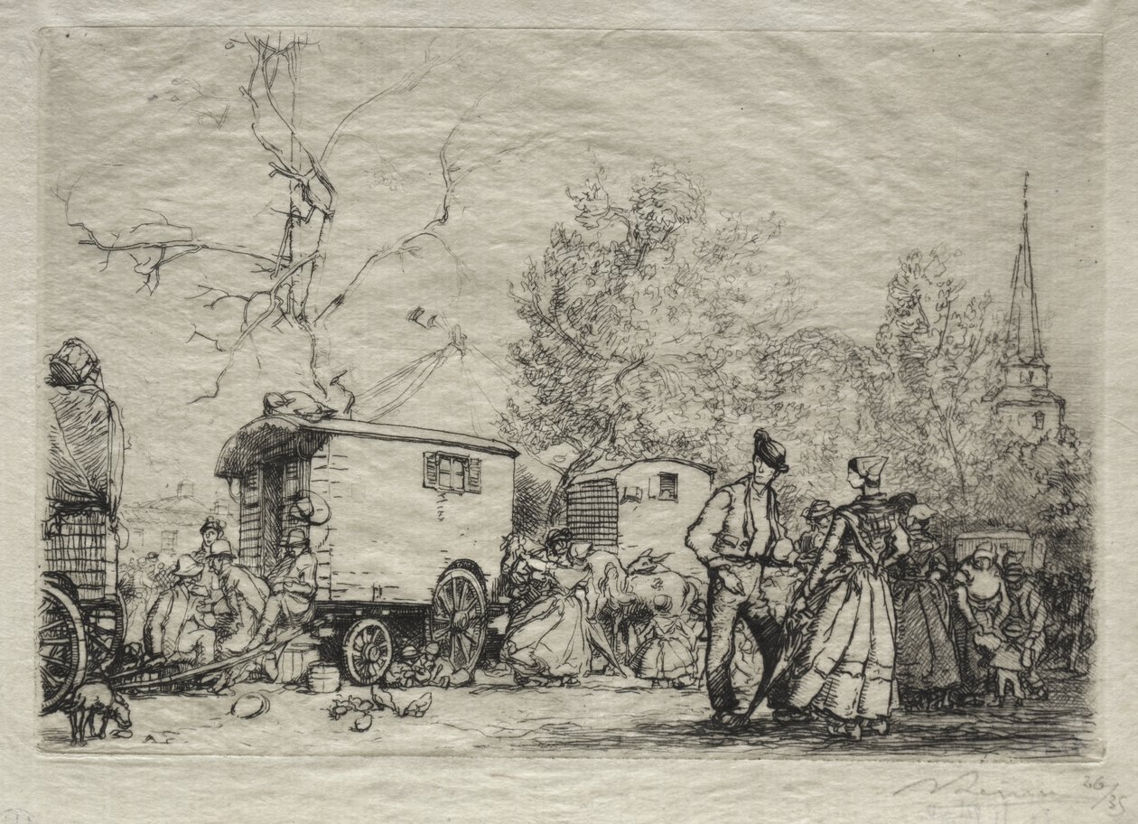 Na Feira St. Jean de Mont de Auguste Louis Lepère