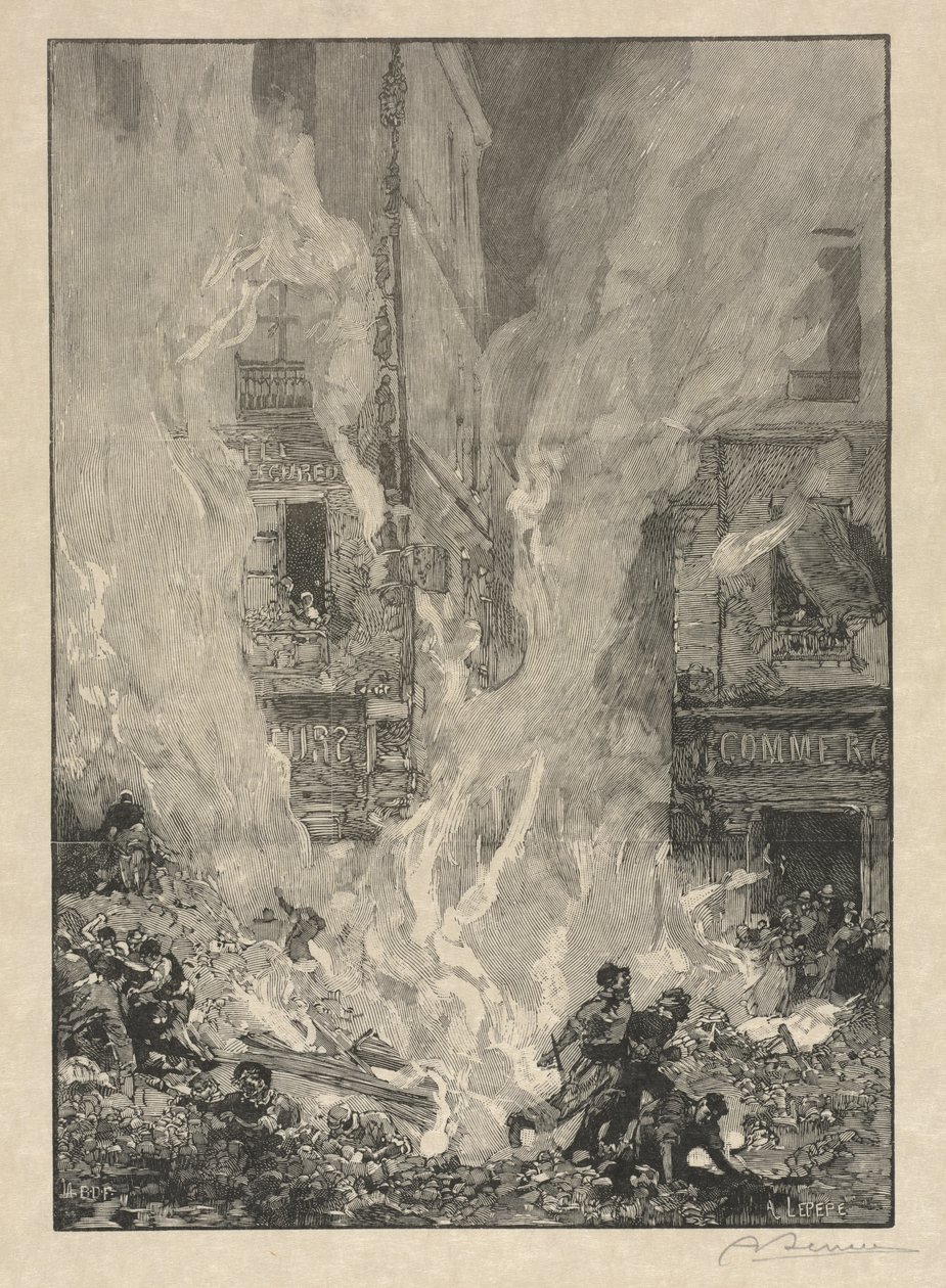 [Incêndio da Cidade] de Auguste Louis Lepère