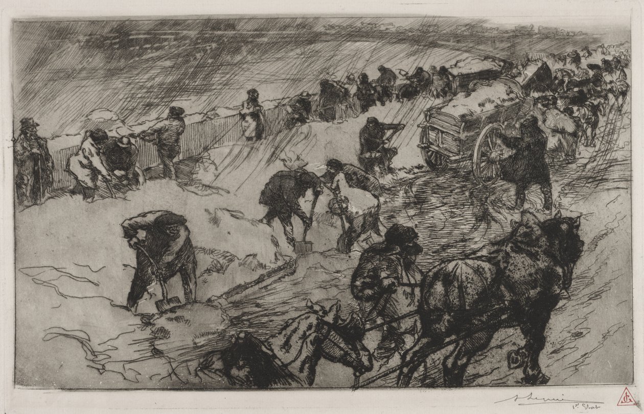 Lute contra a neve, Quai aux Fleurs de Auguste Louis Lepère
