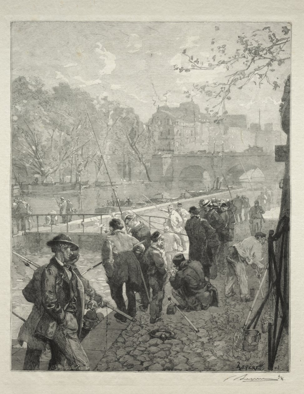 A fechadura da moeda de Auguste Louis Lepère