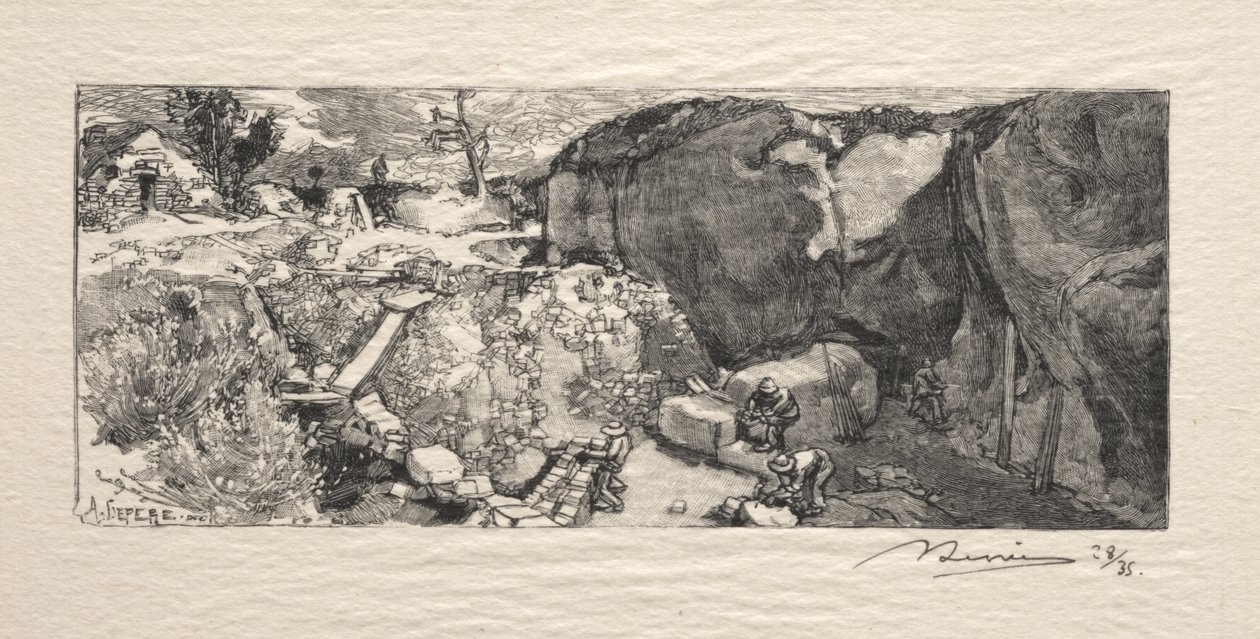 A pedreira de arenito de Auguste Louis Lepère