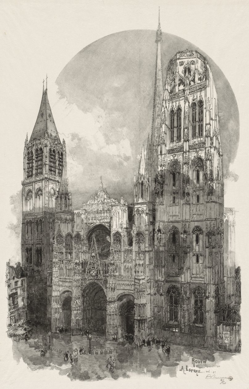 Rouen ilustrado: A Catedral de Rouen de Auguste Louis Lepère