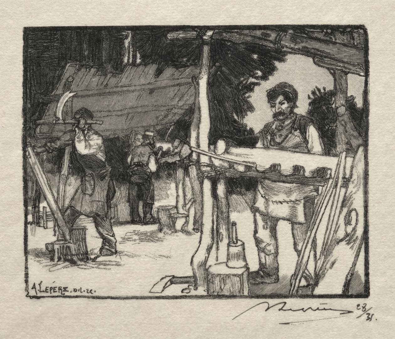 O fabricante de ripas de Auguste Louis Lepère