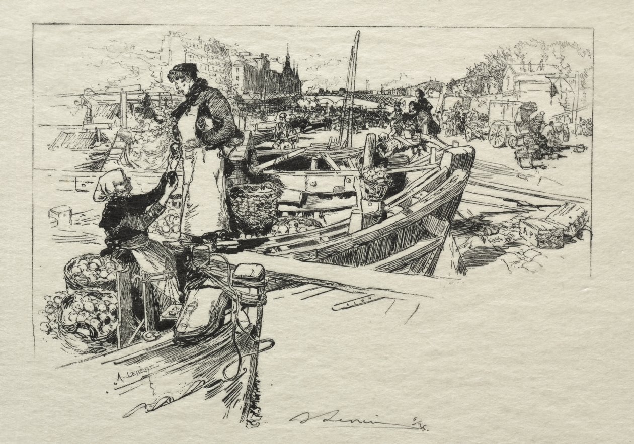 O mercado da Apple, nº 1 de Auguste Louis Lepère