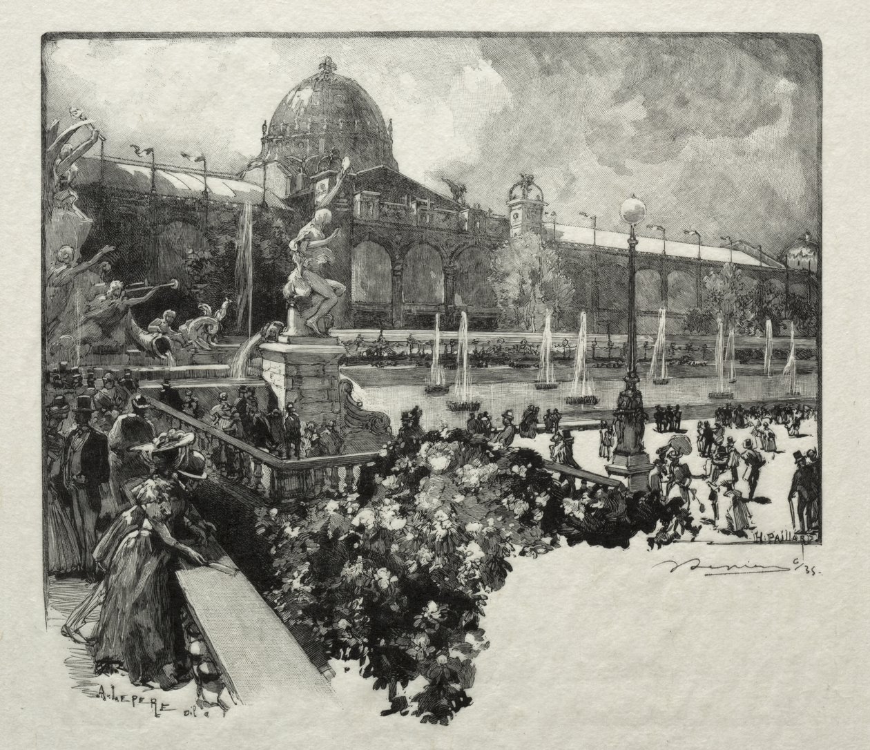 O Palácio das Artes Liberais, exterior de Auguste Louis Lepère