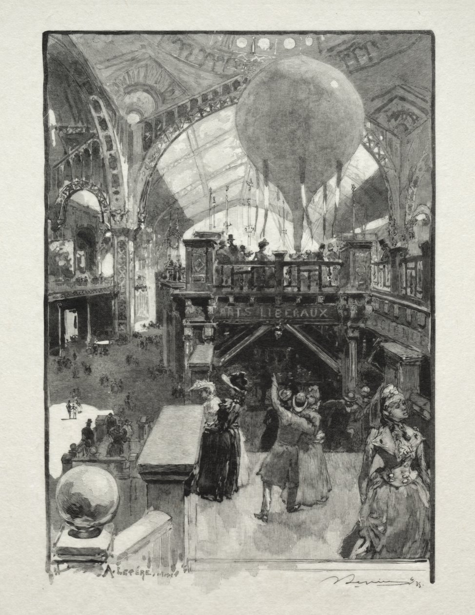 O Palácio das Artes Liberais, Interior de Auguste Louis Lepère