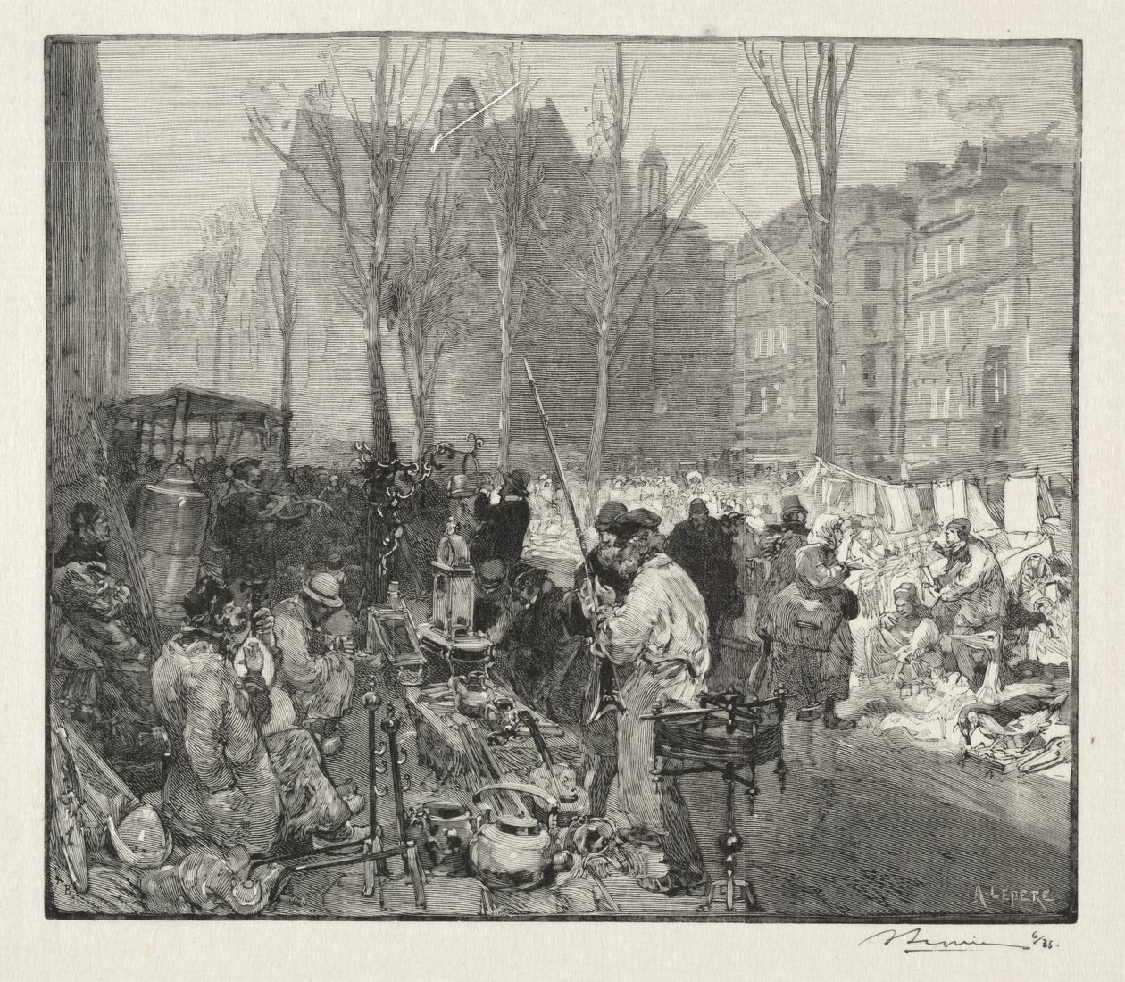 Mercado de sucata de Auguste Louis Lepère