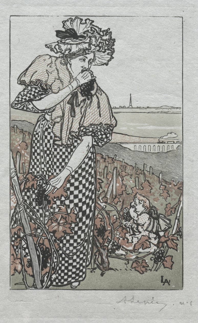 Almanaque de Paris, 1897: Outono de Auguste Louis Lepère