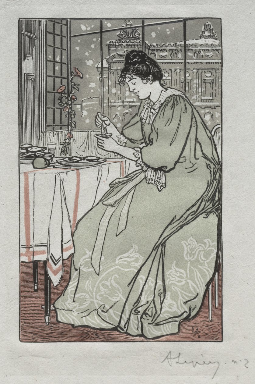 Almanaque de Paris, 1897: Inverno de Auguste Louis Lepère