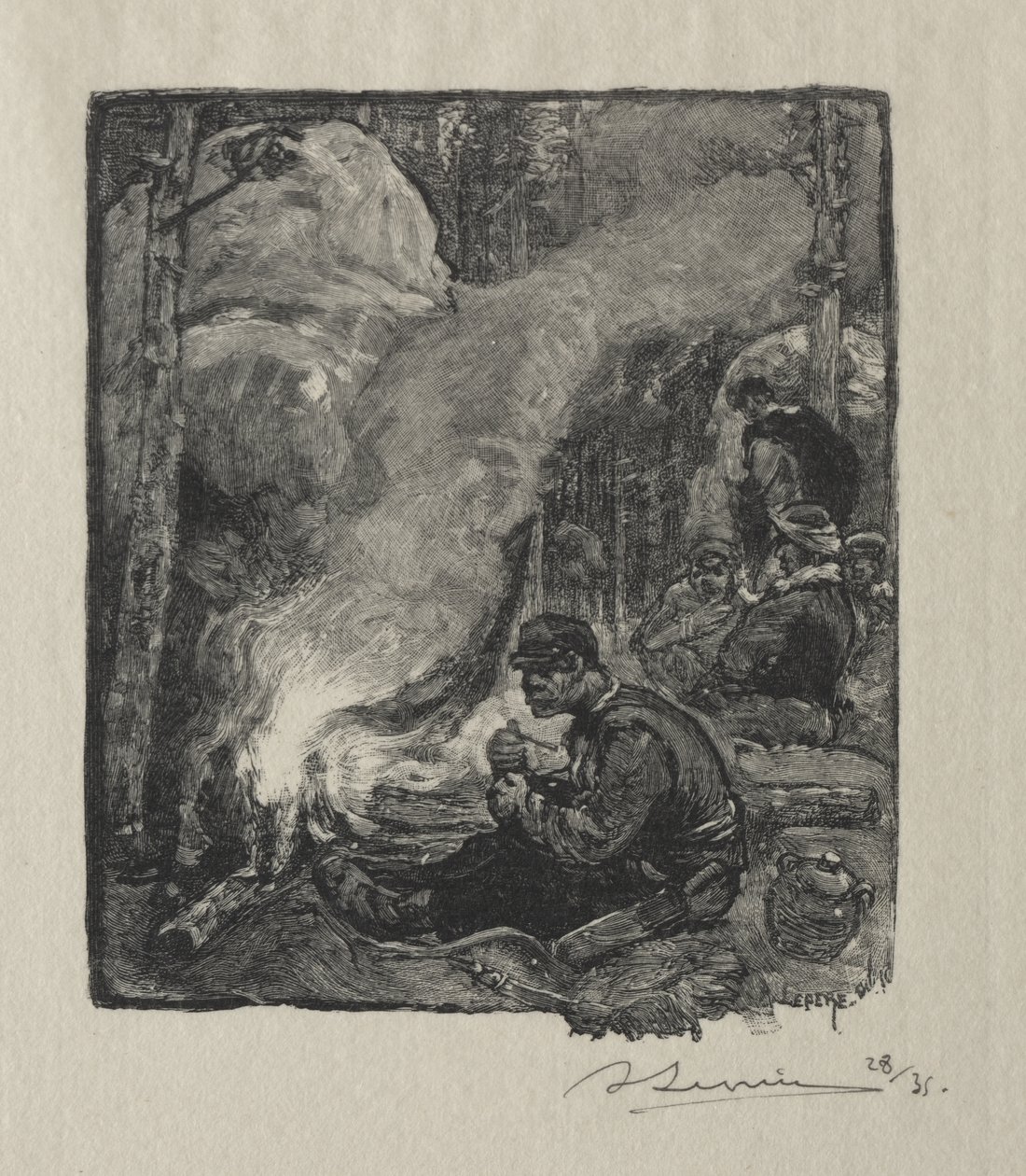 Refeição dos Lenhadores de Auguste Louis Lepère