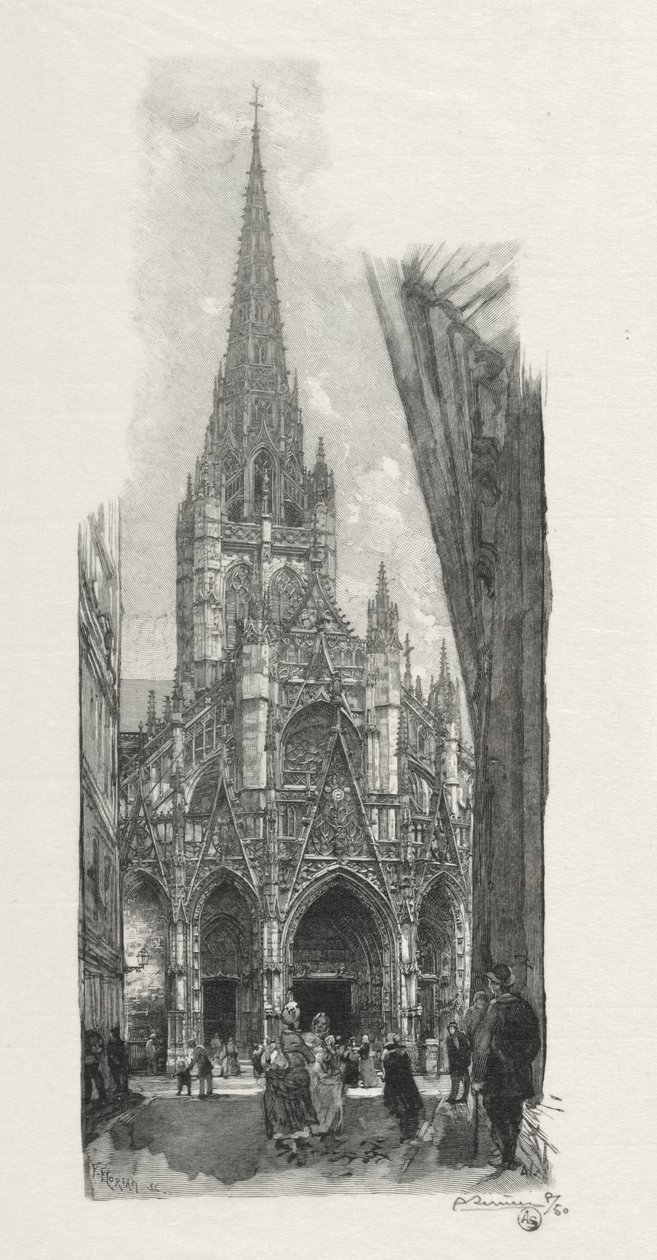 Rouen ilustrado: Igreja de Saint Maclon de Auguste Louis Lepère
