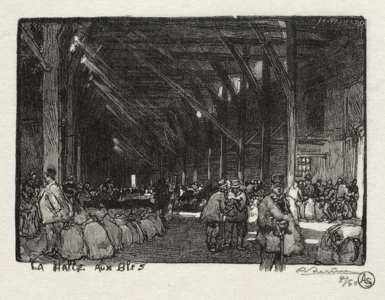 Rouen ilustrado: The Halle aux Blès de Auguste Louis Lepère