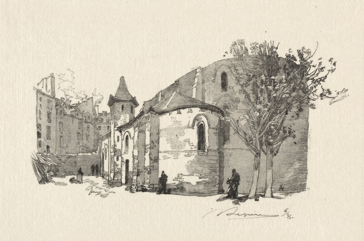 St. Julien le Vauvre, Vista exterior de Auguste Louis Lepère
