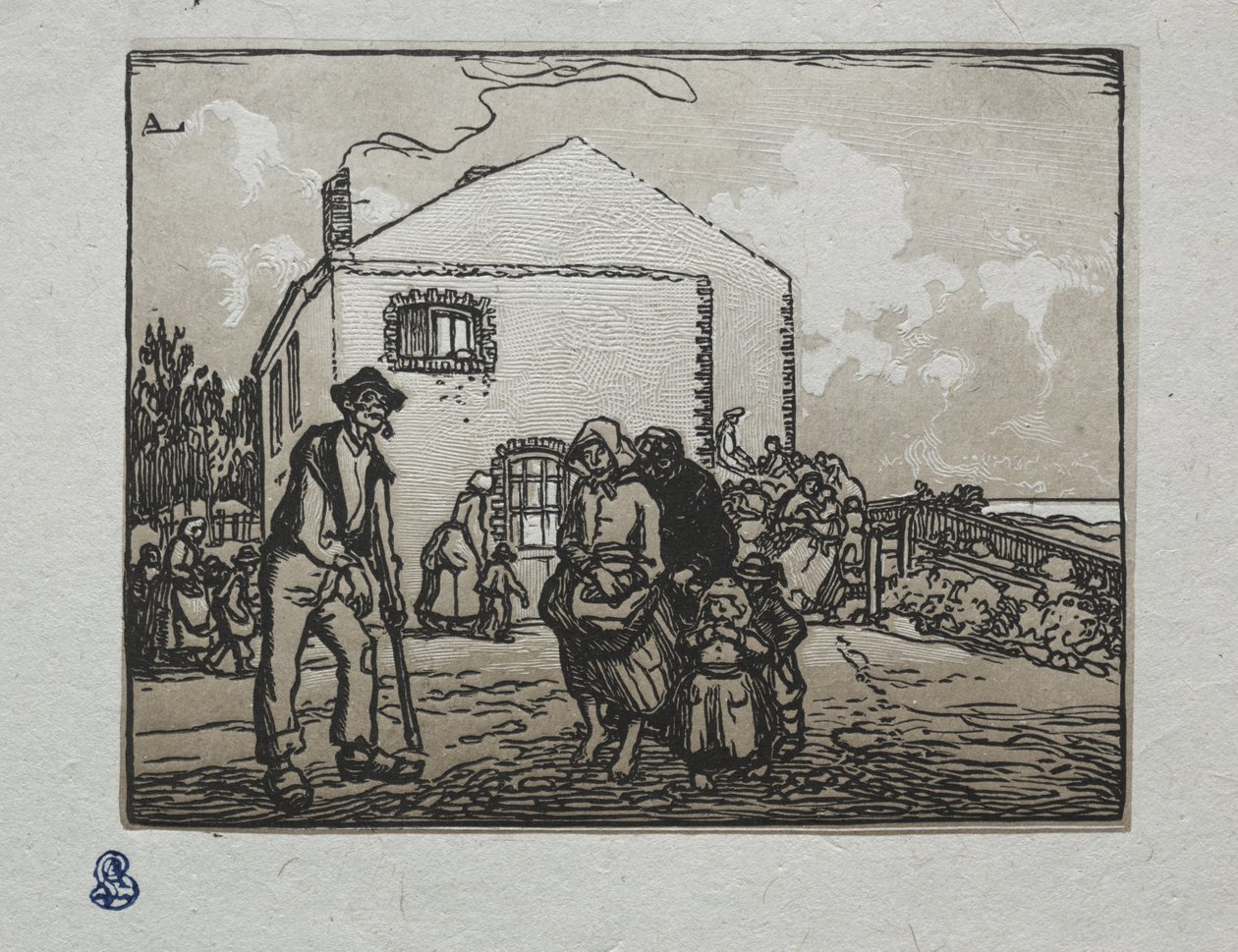 Os mendigos na última casa de Auguste Louis Lepère