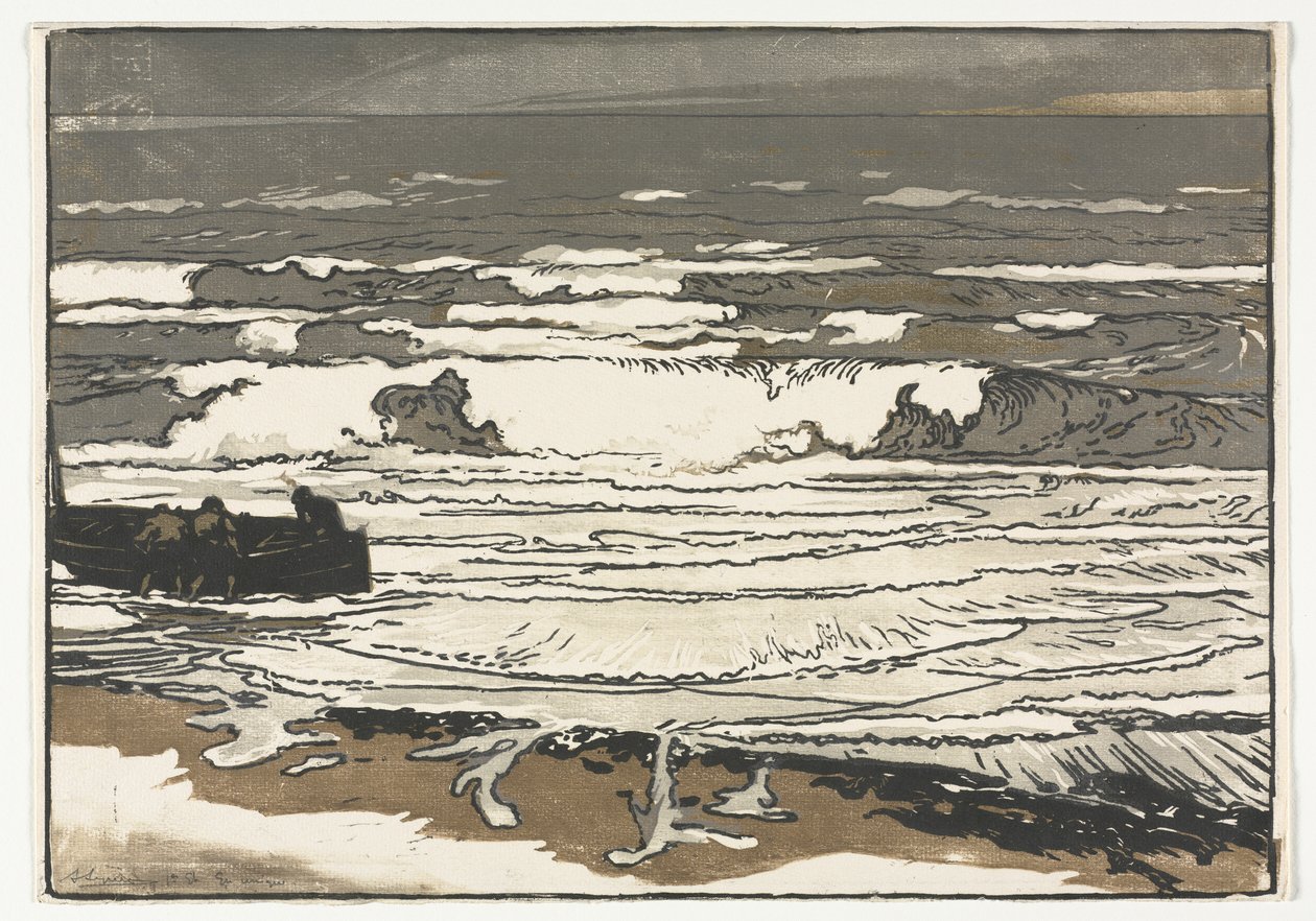 As ondas quebrando, maré de setembro de 1901 de Auguste Louis Lepère