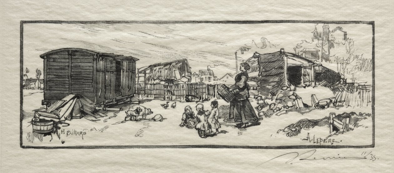 A Casa da Carruagem (Le wagon-logement) de Auguste Louis Lepère