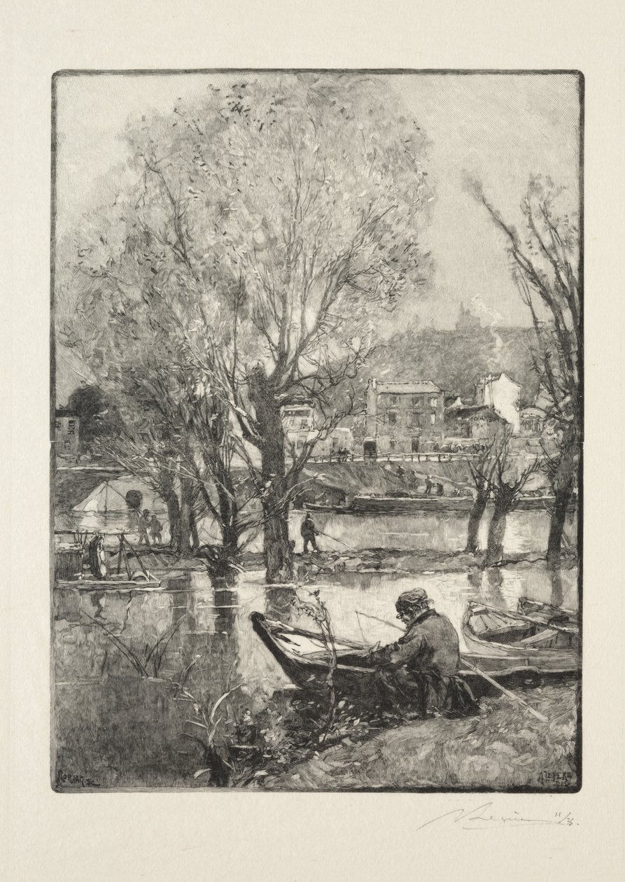 Um canto da Ilha Billancourt de Auguste Louis Lepère