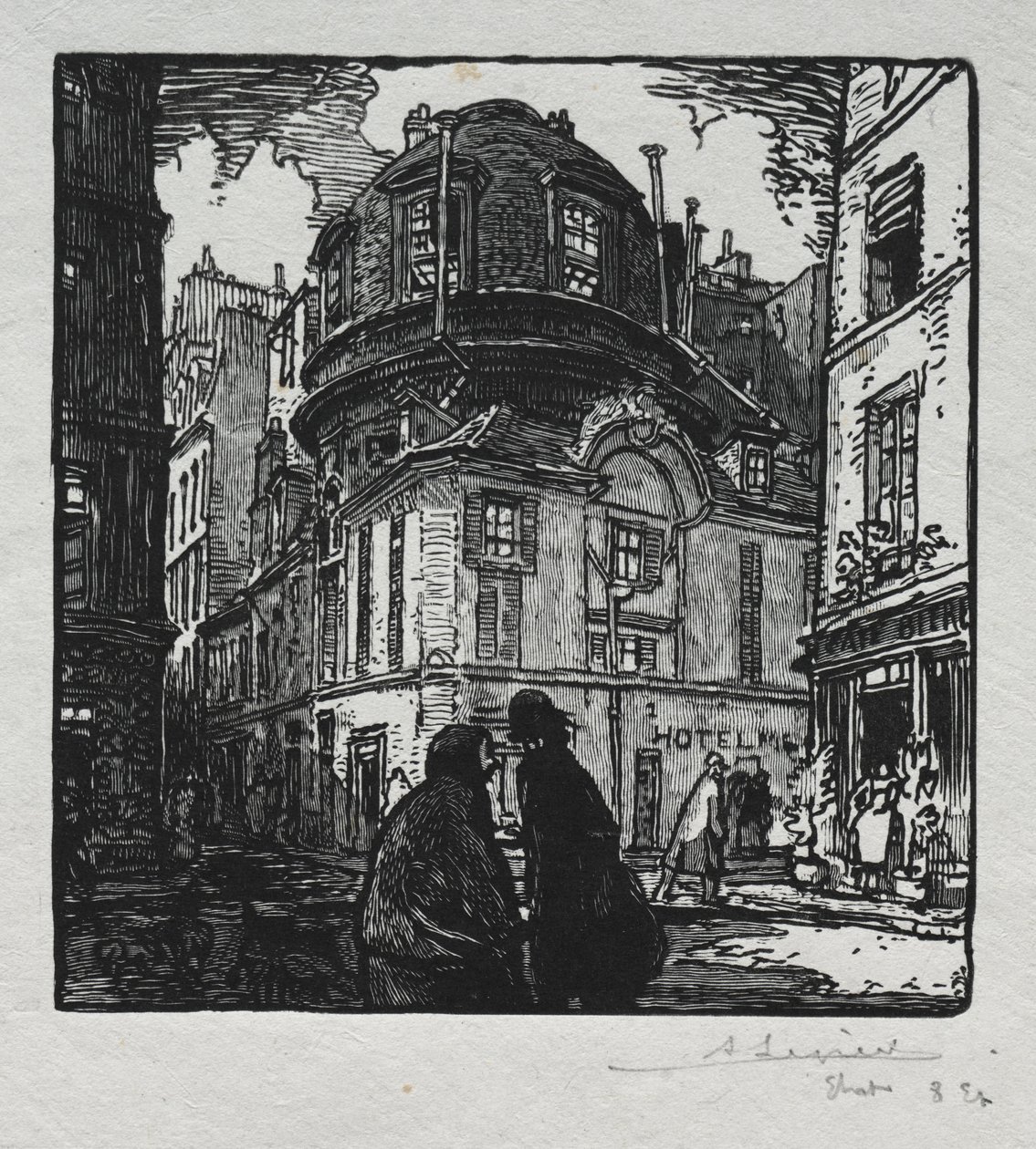 Vista do Hotel Colbert de Auguste Louis Lepère